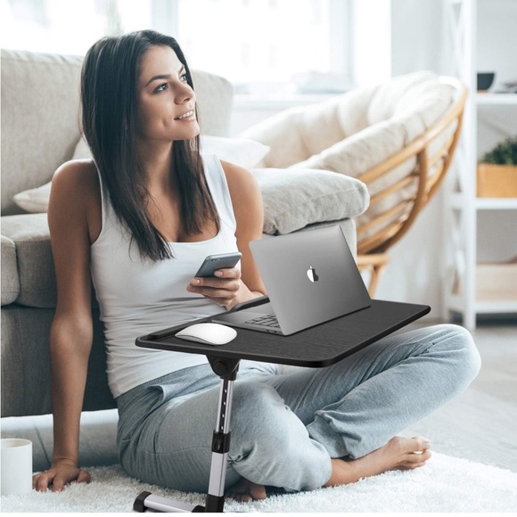 Folding Laptop tray Black, Adjustable Angle & Rise Portable for Sofa Bed desk - Picture 7 of 8